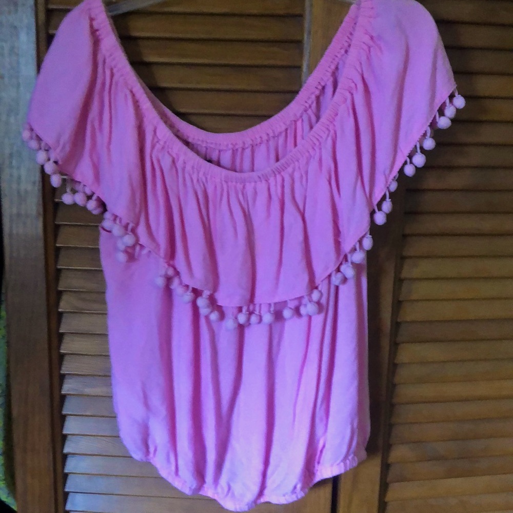 Plus Size bright pink crop top